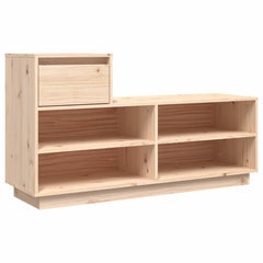 vidaXL Shoe Cabinet | Untreated Natural Wood | Solid pine wood | Medium 2