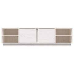 vidaXL TV Cabinet White 156x40x40 cm Solid Wood Pine 4