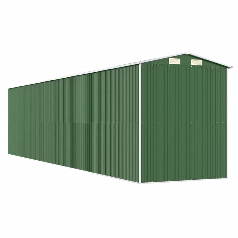 Garden Shed Green 192x855x223 cm Galvanised Steel