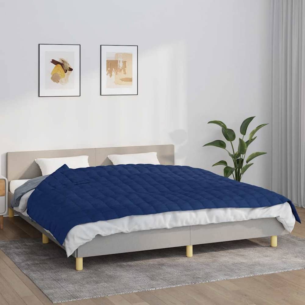 Weighted Blanket Fabric Blue 7 kg 155 cm 220 cm