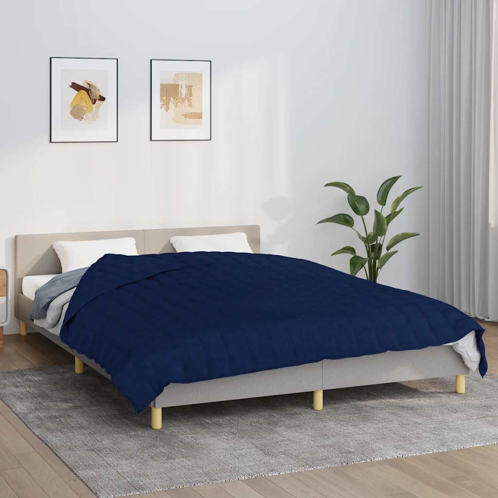 vidaXL Weighted Blanket Blue 200x200 cm 13 kg Fabric 1