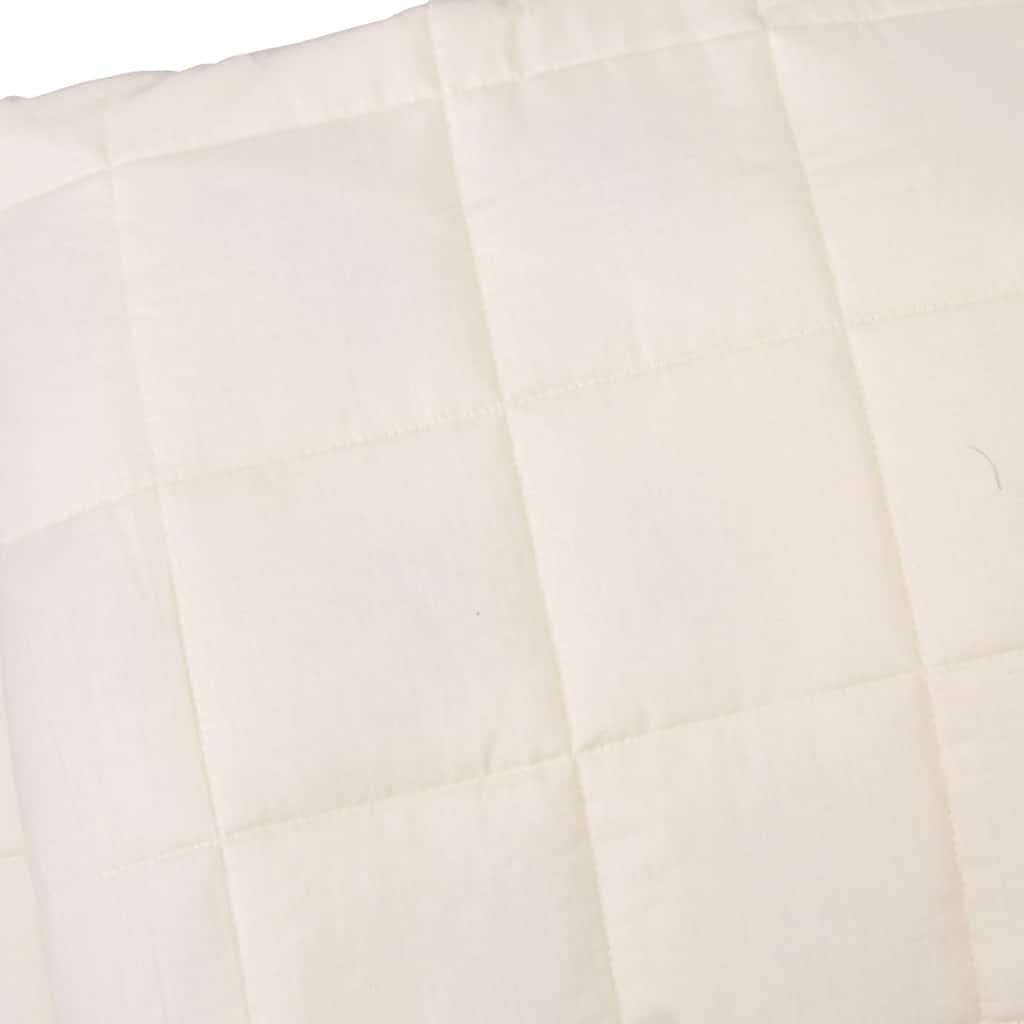 vidaXL Weighted Blanket Light Cream 150x200 cm 11 kg Fabric 4