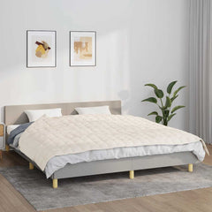 vidaXL Weighted Blanket Light Cream 155x220 cm 7 kg Fabric 1