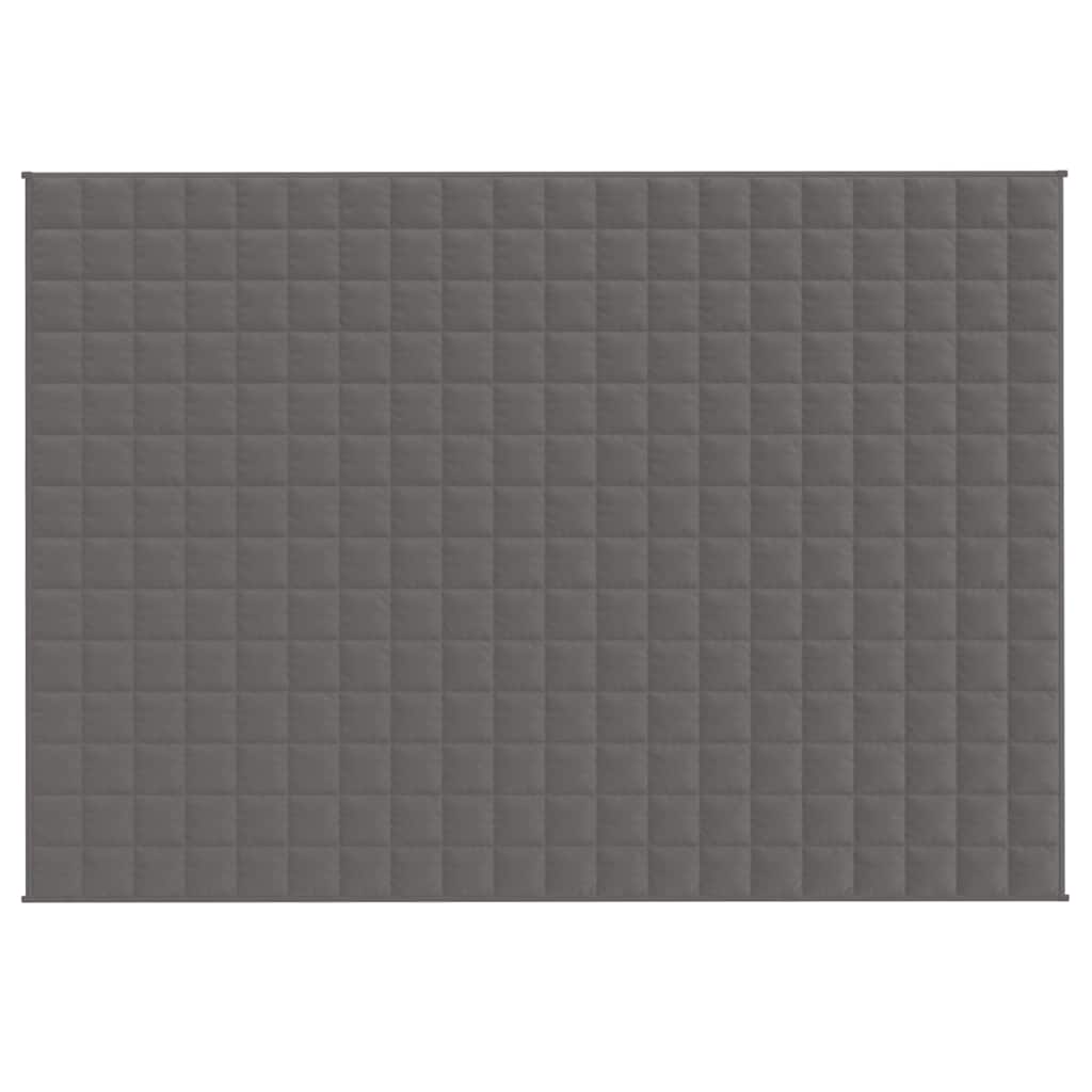 vidaXL Weighted Blanket Grey 138x200 cm Single 6 kg Fabric 3