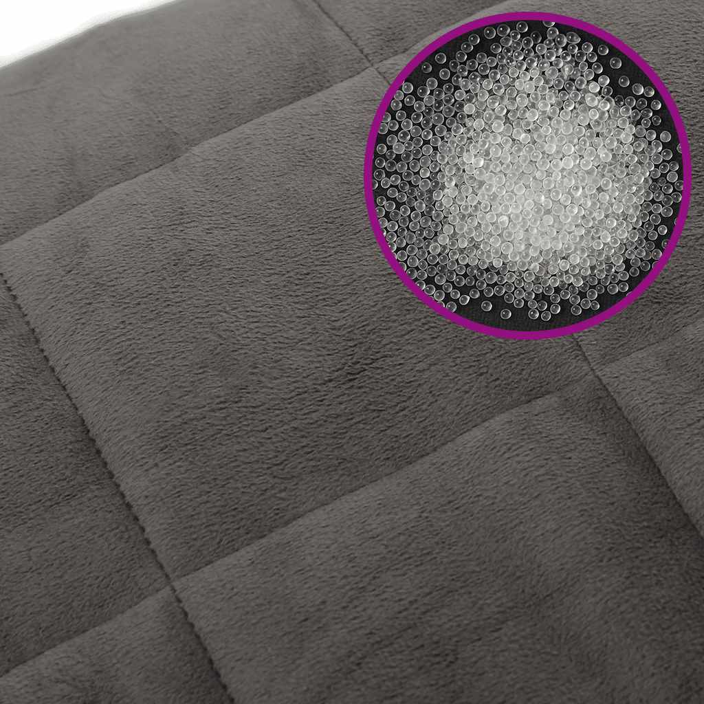 vidaXL Weighted Blanket Grey 138x200 cm Single 6 kg Fabric 6