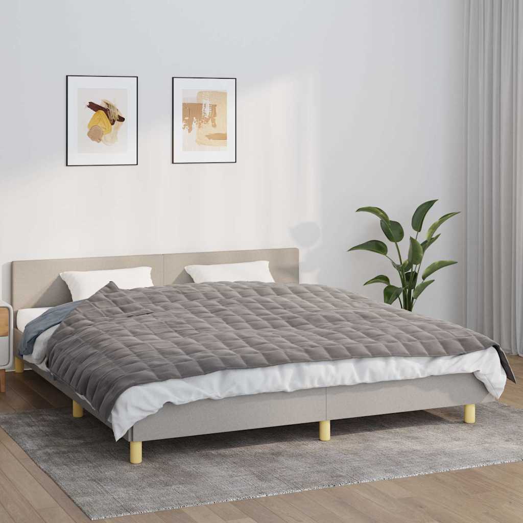 vidaXL Weighted Blanket Fabric Grey 7 kg