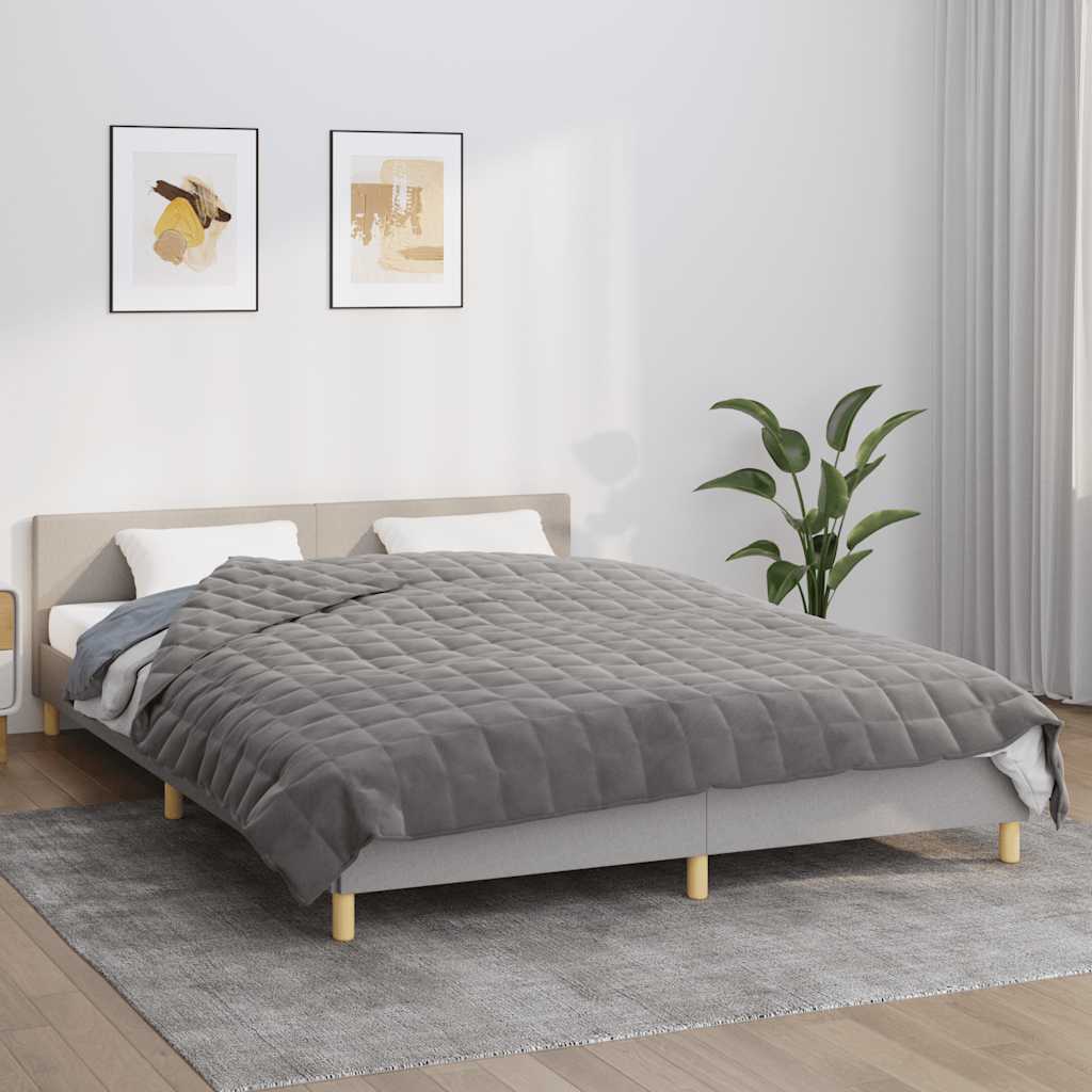 vidaXL Weighted Blanket Fabric Grey 9 kg