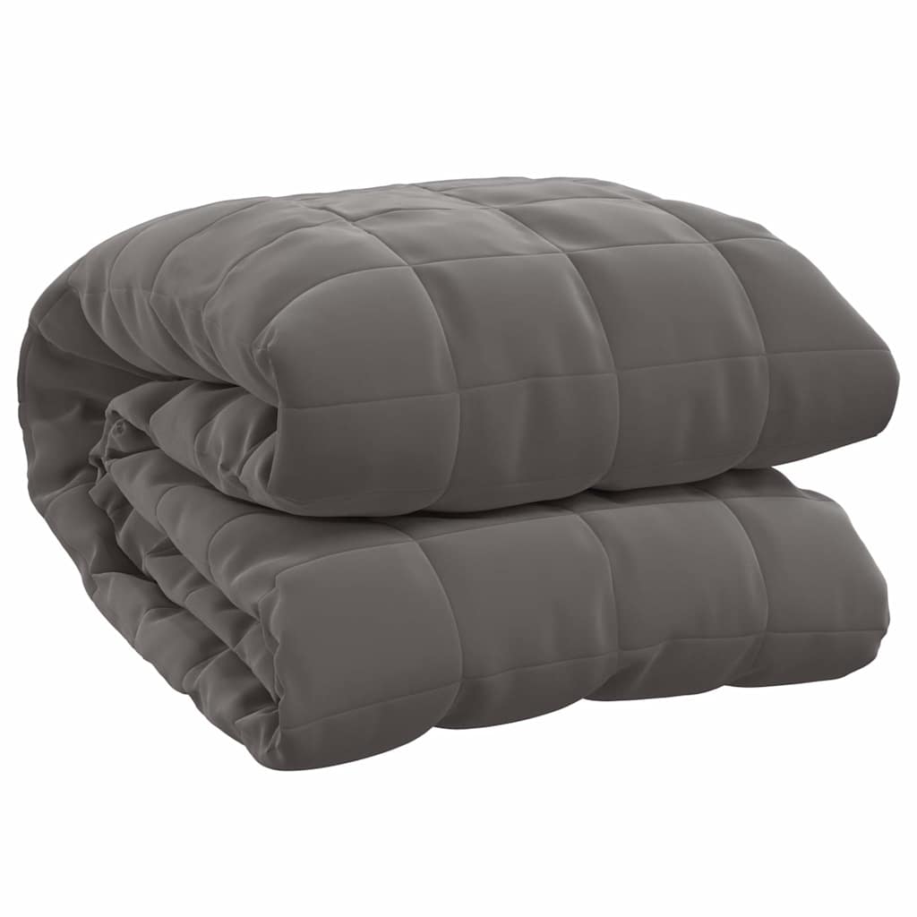 vidaXL Weighted Blanket Grey 220x235 cm King 15 kg Fabric 2