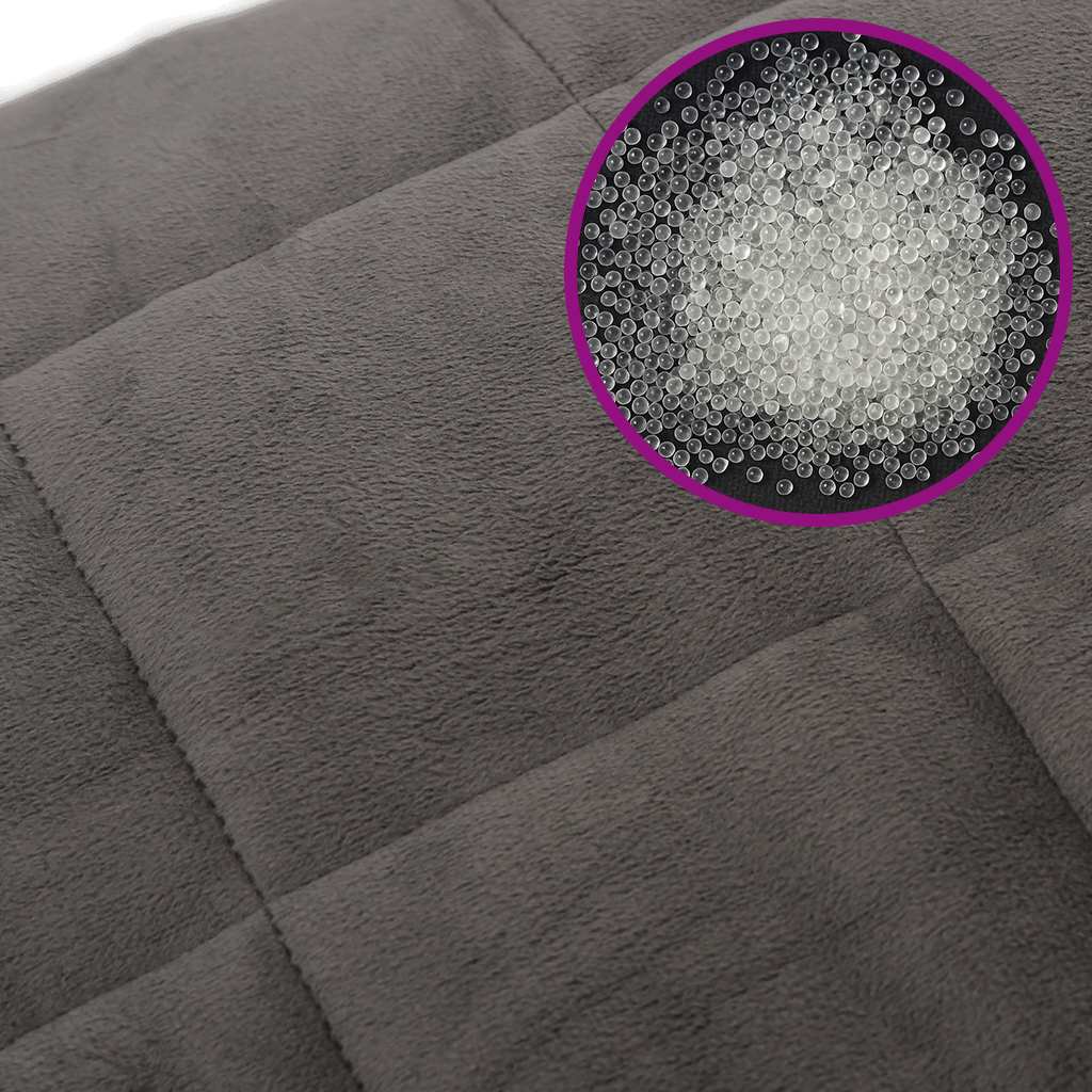vidaXL Weighted Blanket Grey 220x235 cm King 15 kg Fabric 6
