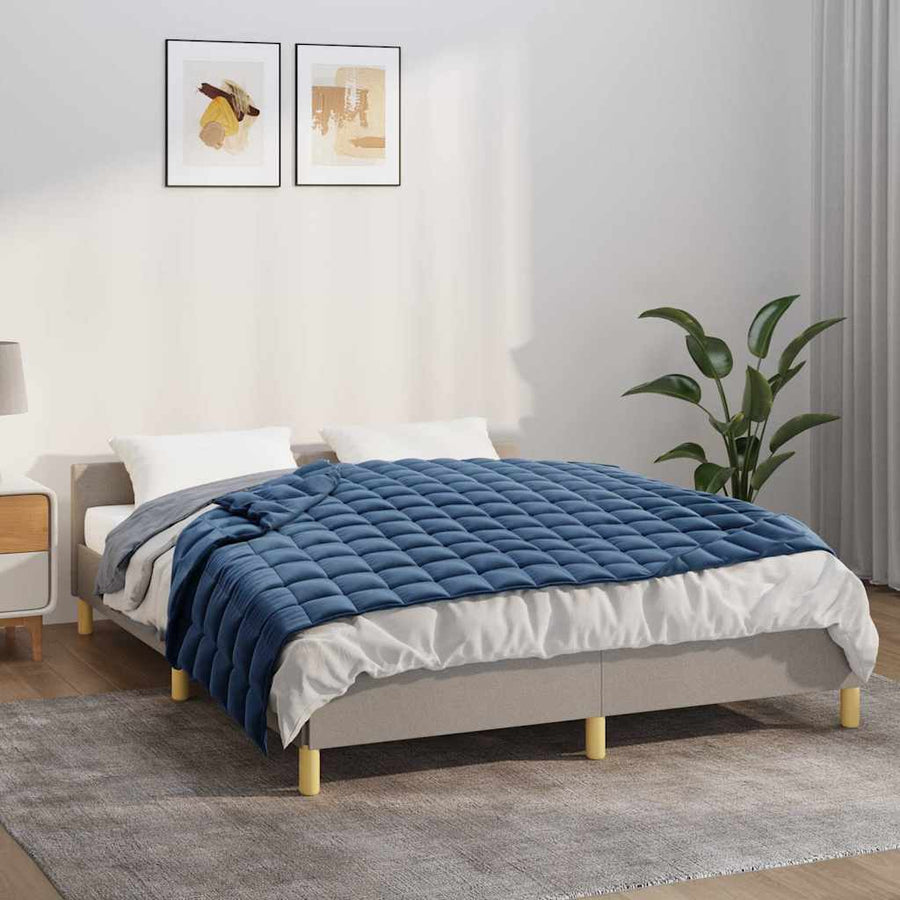 vidaXL Weighted Blanket Blue 120x180 cm 5 kg Fabric 1
