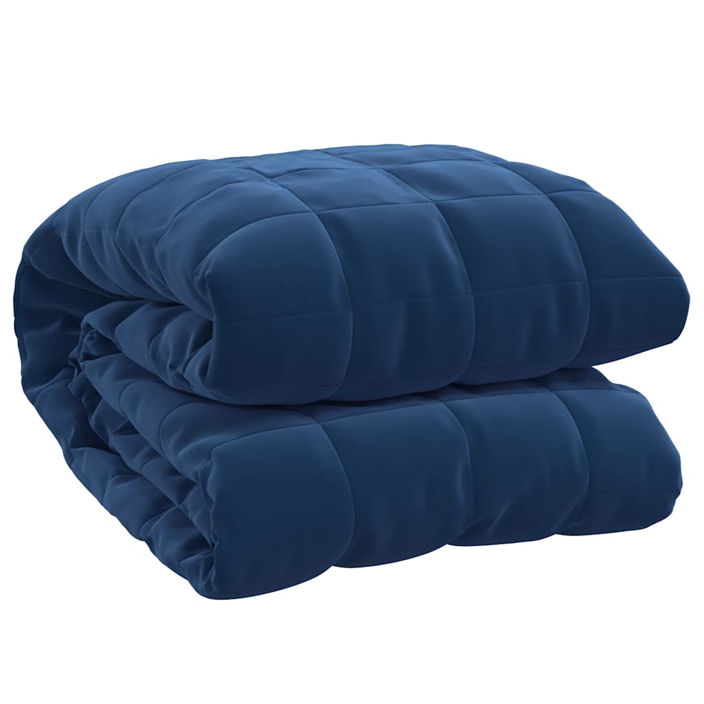 vidaXL Weighted Blanket Blue 220x235 cm King 11 kg Fabric 2