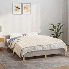 vidaXL Weighted Blanket Light Cream 120x180 cm 5 kg Fabric 1