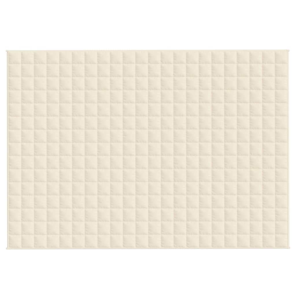 Weighted Blanket Light Fabric Cream 7 kg 155 cm 220 cm