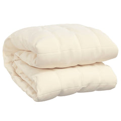 vidaXL Weighted Blanket Light Cream 220x235 cm King 11 kg Fabric 2