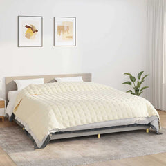 vidaXL Weighted Blanket Light Cream 220x260 cm 15 kg Fabric 1