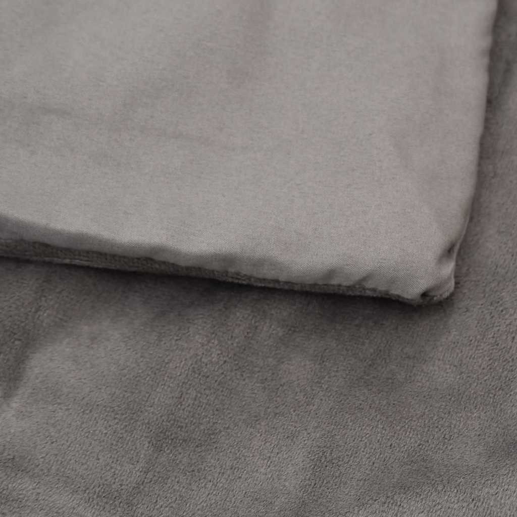 vidaXL Weighted Blanket with Cover Grey 120x180 cm 9 kg Fabric 4