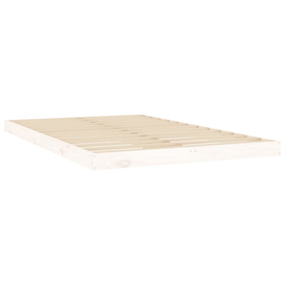 Bed Frame White 120x200 cm Solid Wood Pine