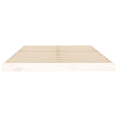 Bed Frame White 120x200 cm Solid Wood Pine