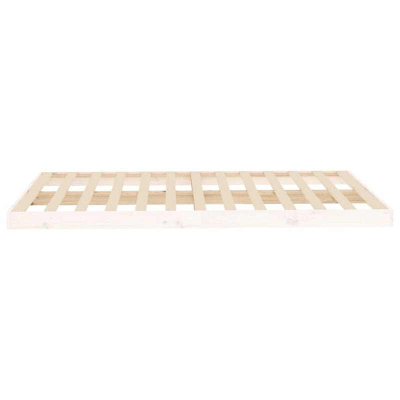 Bed Frame White 120x200 cm Solid Wood Pine