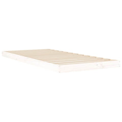 vidaXL Bed Frame without Mattress White 90x200 cm Solid Wood Pine 4