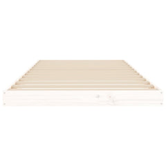 vidaXL Bed Frame without Mattress White 90x200 cm Solid Wood Pine 5