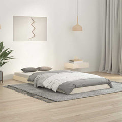 vidaXL Bed Frame without Mattress White 90x200 cm Solid Wood Pine 1