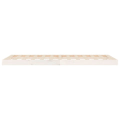 vidaXL Bed Frame without Mattress White 90x190 cm Single Single Solid Wood Pine 6