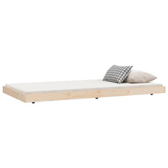 vidaXL Bed Frame without Mattress 100x200 cm Solid Wood Pine 3