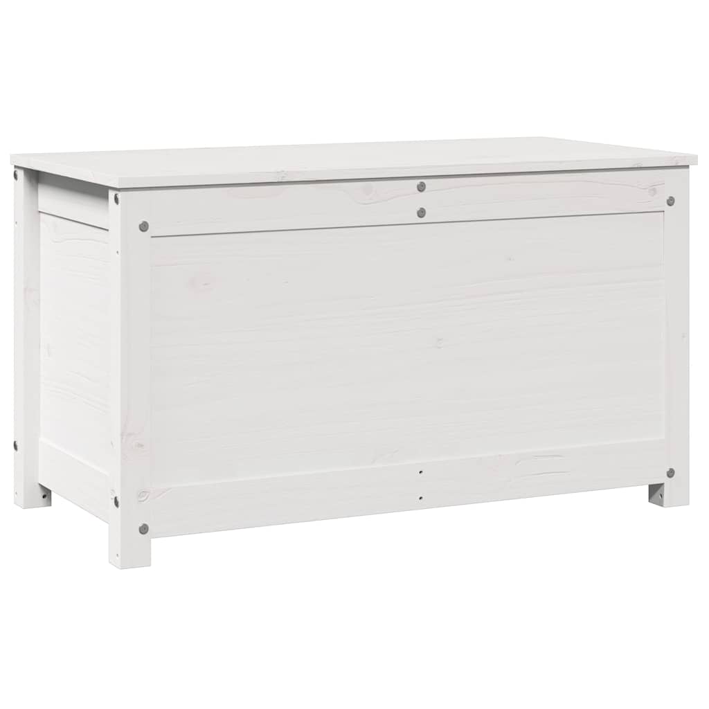 vidaXL Storage Box White 80x40x45.5 cm Solid Wood Pine 2