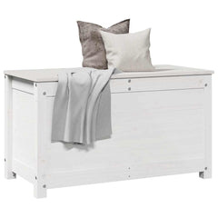 vidaXL Storage Box White 80x40x45.5 cm Solid Wood Pine 4
