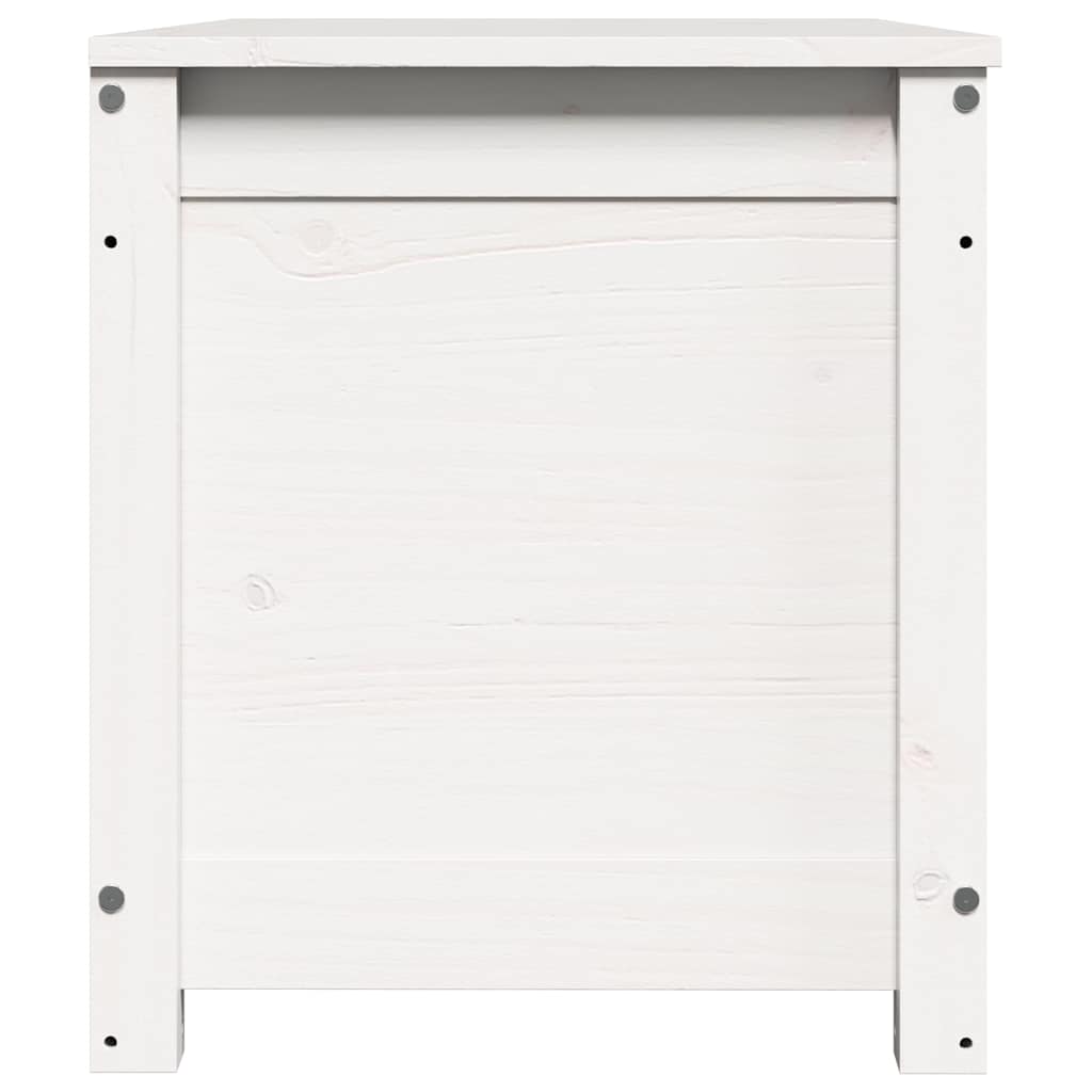 vidaXL Storage Box White 80x40x45.5 cm Solid Wood Pine 6