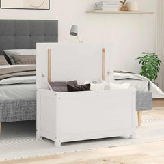 vidaXL Storage Box White 80x40x45.5 cm Solid Wood Pine 1