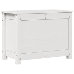 vidaXL Storage Box White 60x32x45.5 cm Solid Wood Pine 2