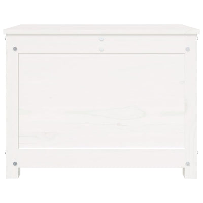 Storage Box White 60x32x45.5 cm Solid Wood Pine