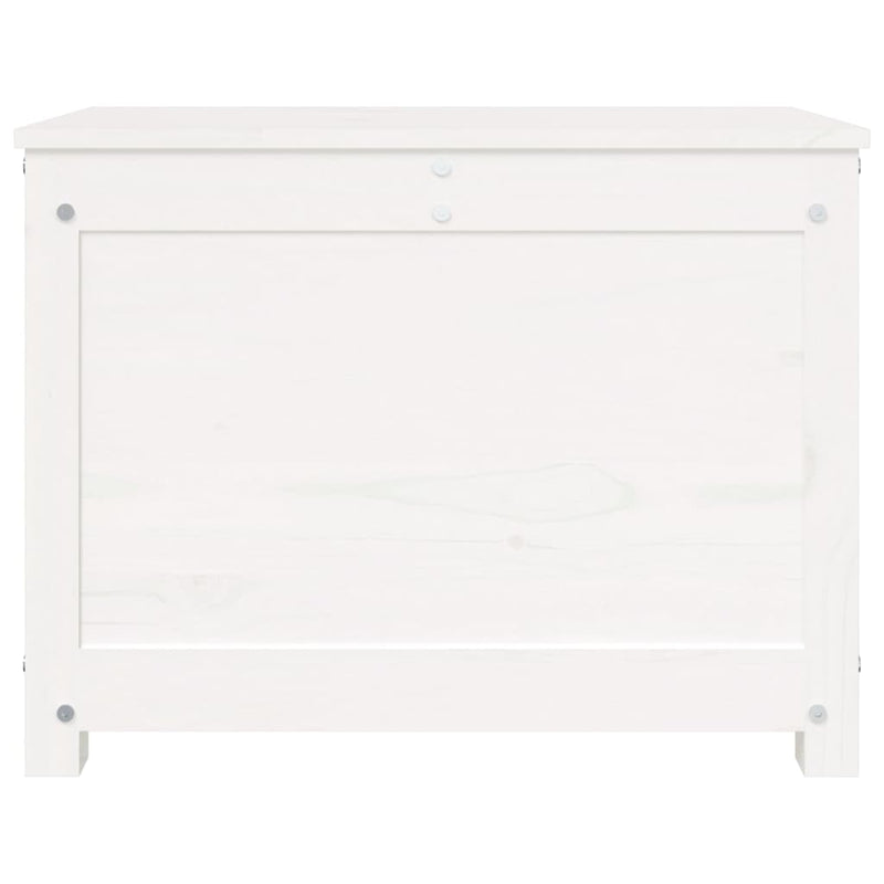 Storage Box White 60x32x45.5 cm Solid Wood Pine