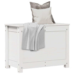 vidaXL Storage Box White 60x32x45.5 cm Solid Wood Pine 1