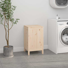 vidaXL Laundry Box 44x44x76 cm Solid Wood Pine 3
