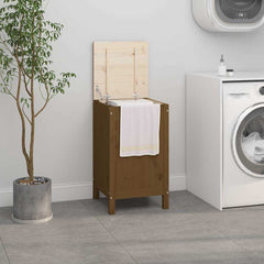 vidaXL Laundry Box Honey Brown 44x44x76 cm Solid Wood Pine 1