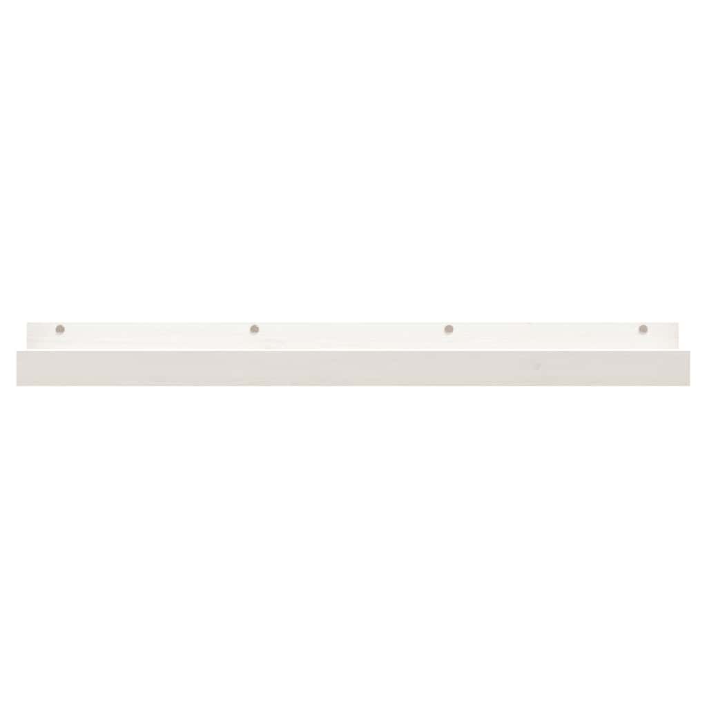 vidaXL Wall Shelves 2 pcs White 110x12x9 cm Solid Wood Pine 4