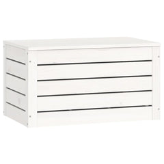vidaXL Storage Box White 59,5x36,5x33 cm Solid Wood Pine 4