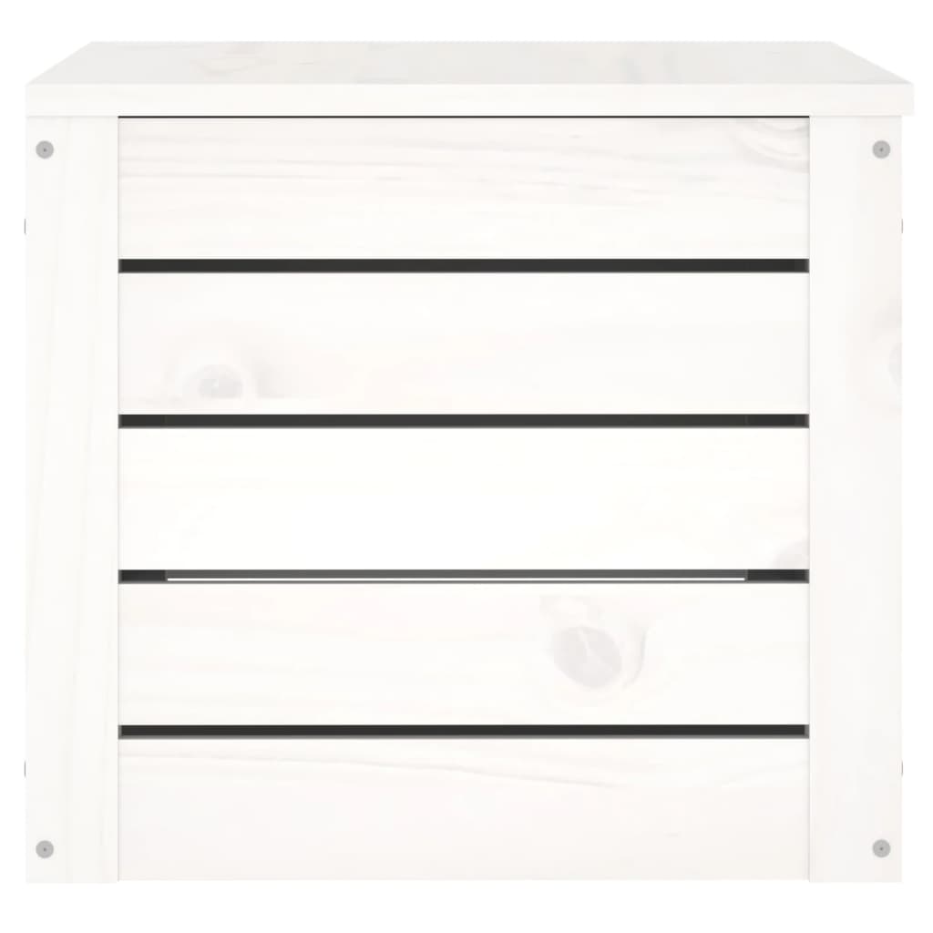 vidaXL Storage Box White 59,5x36,5x33 cm Solid Wood Pine 6
