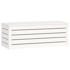vidaXL Storage Box White 89x36,5x33 cm Solid Wood Pine 4