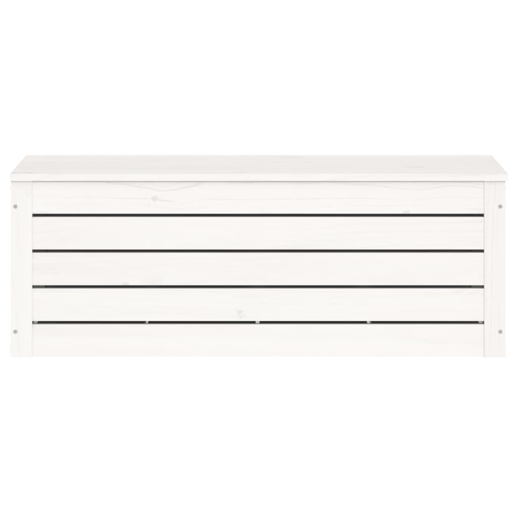vidaXL Storage Box White 89x36,5x33 cm Solid Wood Pine 5