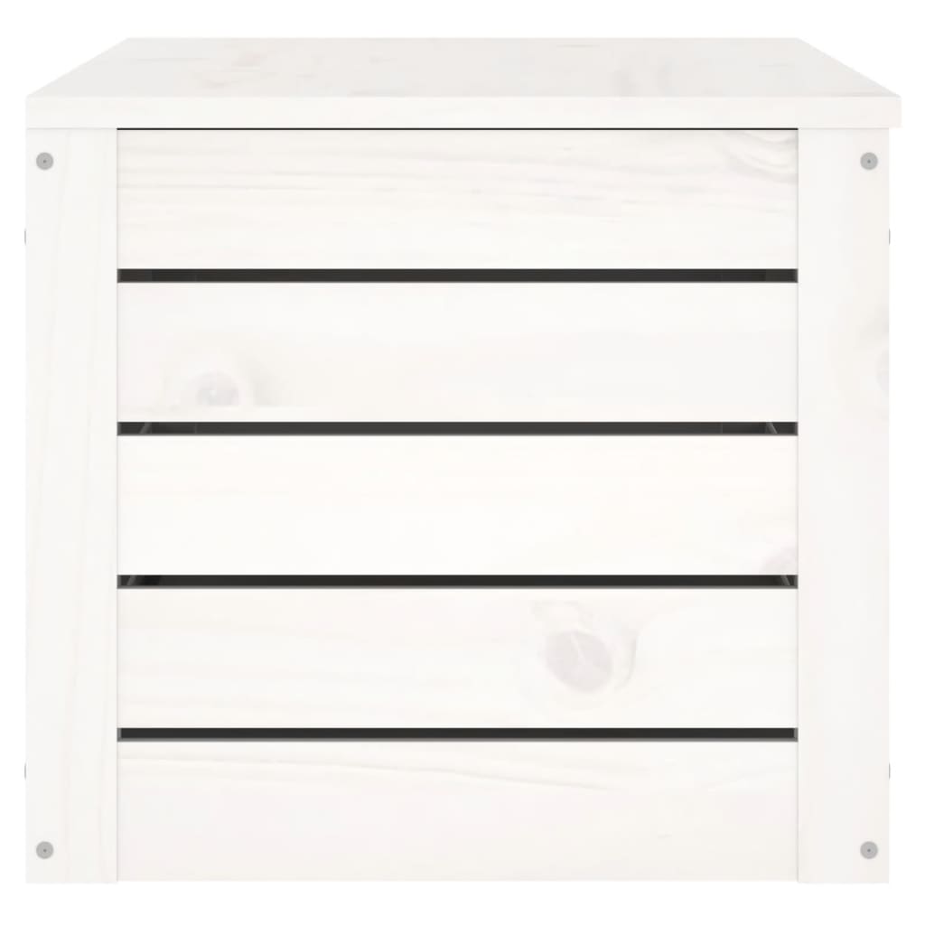 vidaXL Storage Box White 89x36,5x33 cm Solid Wood Pine 6