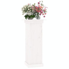 vidaXL Flower Stand White 40x40x90 cm Solid Wood Pine 4