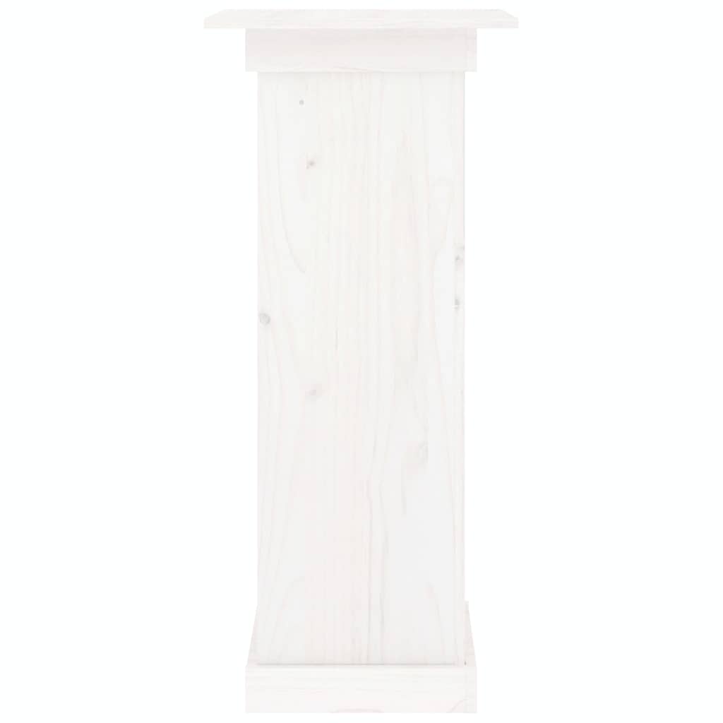 Flower Stand Solid Wood Pine White 40 x 40 x 90 cm