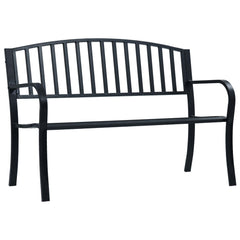 Garden Bench 120 cm Steel Black