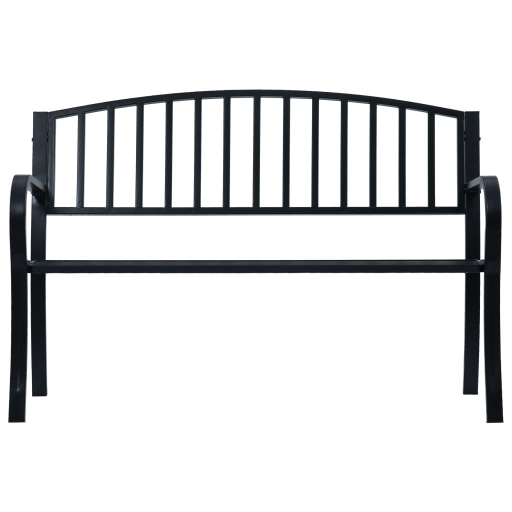 Garden Bench 120 cm Steel Black