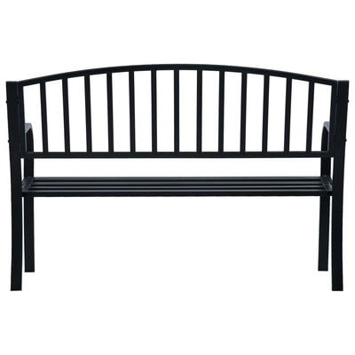 Garden Bench Black 120 cm Steel