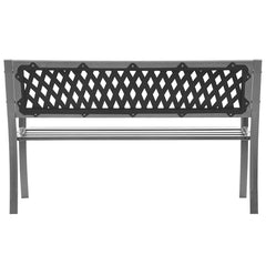 vidaXL Garden Bench Black 120 cm Steel 3